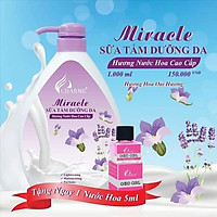 Sữa tắm Charme dưỡng trắng da Miracle 1000ml - Hương Hoa Oải Hương