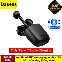 Tai Nghe Nhét Tai Không Dây Bluetooth 5.0 TWS Encok W04 / W04 Pro Âm Thanh Hifi Stereo Cảm Ứng Thông Minh Kết Nội-Hàng Chính Hãng Baseus