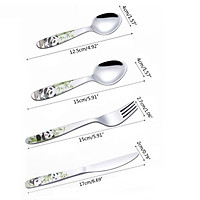 4 Cái/bộ Bé Muỗng Cà Phê Thìa Thực Phẩm Ăn Dao Muỗng Nĩa Đồ Dùng Bộ Thép Không Gỉ Trẻ Em Học Tập Thói Quen Ăn Trẻ Em Bộ Đồ Ăn