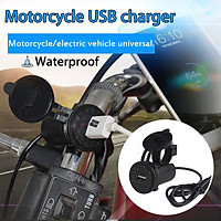 Waterproof 9-24V Motorcycle Mobile Phone USB Charger 2.1A Power Adapter Socket
