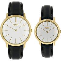 Đồng Hồ Đôi Dây Da Henry London HL40-S-0238 - HL34-S-0214 Iconic