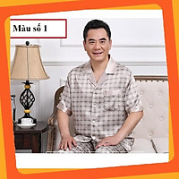 Bộ pyzama ngắn tay mặc nhà nam trung niên_hàng sẵn có