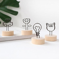 Kẹp ảnh, giấy dán, sticker note để bàn đế gỗ