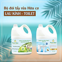 TLB1 Combo Hữu Cơ Peace Mass Nước Lau Rửa Toilet 3.6 lít + Nước Lau Kính 3.6 lít