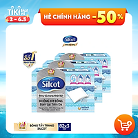 Bộ 3 Hộp Silcot Bông Trang Điểm (bông tẩy trang) Nhật Bản (82 Miếng/Hộp)