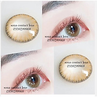 Lens Brown MH-5123 (ĐẬM) + khay đựng (kính áp tròng Sona Hàn Quốc)