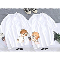 Áo thun Cặp Đôi Nam Nữ Couple - Cặp đôi nam nữ dễ thương (Giá 1 cái 65k) Có size tay lỡ