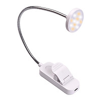 USB Rechargeable12 LEDs Book Light Clip On Reading Light LED Lamp Eye Protection Nightlight 3 Color Temperature Stepless