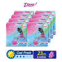 Bộ 8 Băng vệ sinh Diana siêu thấm cool fresh siêu mỏng cánh 08 miếng