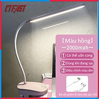 Đèn bàn học chống cận dạng kẹp, đèn bàn học, đèn làm việc LED USB di động CTFAST 03 - Đèn đọc sách thông minh bảo vệ mắt, cảm ứng điều khiển,tích điện sạc USB pin 2000 mAh, thiết kế uốn cong chiếu sáng đa hướng