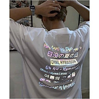 Áo thun oversize nam nữ in Phản Quang 7 màu OHNIL chất liệu vải tốt cotton M L XL màu đen Trumunisex