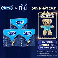 Bộ 3 Bao Cao Su Durex Jeans - Hộp 3 chiếc