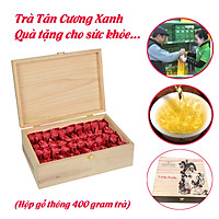 Trà Tân Cương Thượng Hạng Hộp Gỗ Thông - Trà xanh Thái Nguyên hương thơm, vị đượm làm quà biếu ý nghĩa