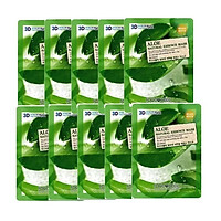 Bộ 10 Gói Mặt Nạ Giữ Ẩm Da 3D Foodaholic Aloe Natural Essence Mask 23ml x10