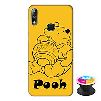 Ốp lưng điện thoại Asus Zenfone Max Pro M2 hình Gấu Pooh tặng kèm giá đỡ điện thoại iCase xinh xắn - Hàng chính hãng
