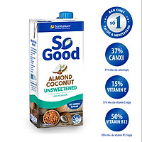 Sữa hạt hạnh nhân không đường So Good hộp 1L, làm từ hạnh nhân Úc, calo thấp, sản xuất tại Úc
