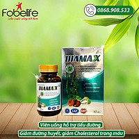 Hỗ trợ giảm đường huyết và giảm cholesterol trong máu DIAMAX - Lọ 60 viên.
