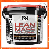 NorTech Lean Mass Gainer, Sữa Tăng Cân, Tăng Cơ Nạc Hiệu Quả, Bổ Sung 69G Protein, 27G EAA, 15G BCAA, 3G Creatine, 3G L-Glutamine, Thùng 4KG, 15 Lần Dùng