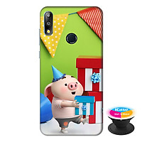Ốp lưng điện thoại Asus Zenfone Max Pro M2 hình Heo Con Tặng Quà tặng kèm giá đỡ điện thoại iCase xinh xắn - Hàng chính hãng