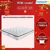 Nệm lò xo túi Dunlopillo Firmrest Supreme êm ái - Công nghệ Nano bạc kháng khuẩn - Hệ thống viền nệm giúp giảm xẹp lún