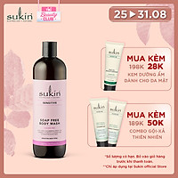 Sữa tắm không xà phòng cho da nhạy cảm Sukin Sensitive Soap Free Body Wash 500ml