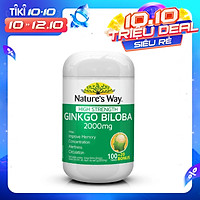 Nature's Way High Trength Ginkgo Biloba 2000mg - Viên uống bổ não tăng cường trí nhớ