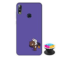 Ốp lưng điện thoại Asus Zenfone Max Pro M2 hình Gấu và Thỏ tặng kèm giá đỡ điện thoại iCase xinh xắn - Hàng chính hãng