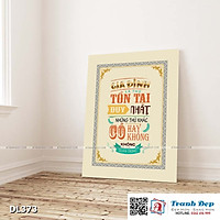 Tranh động lực trang trí phòng làm việc - Gia đình là thứ tồn tại duy nhất. Những thứ khác có hay không không quan trọng - v2 - DL373