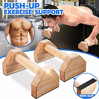 Wooden Parallettes Gymnastics Yoga Crossfit Pushup Bar Handstand Bar 1 Pair