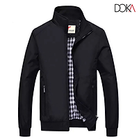Áo khoác nam chống nắng gió thu đông Doka (DBLS102) chất liệu dù giữ ấm cao cấp màu đen , màu xanh đen , màu xanh rêu