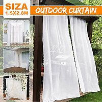 Garden Polyester Waterproof Top Climbing White Window Sheer Curtain Outdoor Porch