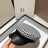 Nước TẤN-Swhbias Hình Bát Giác Bộ Đội Nữ Kẻ Sọc Da Tấm Che Chống Newsboy Cap 2020 Mới Vintage Mùa Thu Đông Mũ Nồi Nữ Xinh Xắn