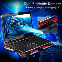 2x Laptop Cooling Pad 12-17\'\' Notebook Silent Cooler Stand With 4Fan 1400RPM