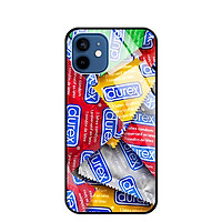 Ốp Lưng Kính Cường Lực Cho Điện Thoại IPHONE 12 / 12 PRO - 0217 DUREX - Hàng Chính Hãng