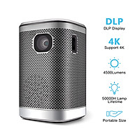 Mini Portable Projector DLP Video Movie Projector Home Theater 4500Lumens Touchpad/Remote Control with HIFI Speaker