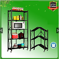 Kệ Nhà bếp thông minh 3 tầng có bánh xe di động , Kệ để đồ đa năng bản năng cấp 2021