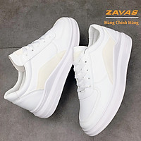 Giày thể thao sneaker nữ màu trắng đế êm nhẹ cao 3cm thương hiệu ZAVAS - S407 - Giày chính hãng