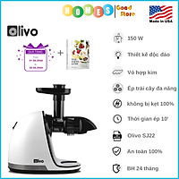 Máy Ép Chậm OLIVO SJ22 Thương Hiệu Mỹ Công Suất 150W, Ép Rau Không Lo Kẹt Máy, Ép Kiệt Bã, Dễ Vệ Sinh - Hàng Chính Hãng
