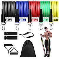 11 Cái/bộ Cao Su Chống Ban Nhạc Crossfit Huấn Luyện Tập Thể Dục Yoga Ống Kéo Dây Cao Su Mở Rộng Dây Thun Tập Thể Hình Có Túi Đựng