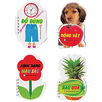 Combo Bộ 4 Cuốn: Bộ Sách Học Từ Theo Chủ Đề, Dễ Chơi, Dễ Học Phát Triển Trí Tuệ: Động Vật+ Đồ Dùng+ Rau Củ Quả+ Hình Dạng Màu Sắc