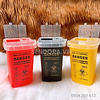 Thùng rác mini để bàn đựng kim xăm, bông