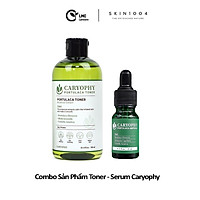 Combo 2 sản phẩm tinh chất làm sạch mụn và nước hoa hồng dưỡng trắng da caryophy portulaca - Lamicare