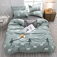 Set 5 món chăn ga gối Cotton Poly Hàn quốc