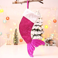 (Toponeto) Christmas stockings, fish tail gift bags, Christmas tree pendants, Christmas orn