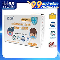 Khẩu Trang Y Tế EXPER 3 Lớp Kháng Khuẩn Giành Cho EM BÉ 6-13 TUỔI, Hộp 50 Cái