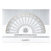 Set 14 ống Tinh chất dưỡng trắng da mờ thâm nám Suiskin Glutathione Brightening Ampoule 1.5ml x14