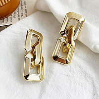 1 Pairs Of Earrings Alloy Simple Style Golden Geometric Chain Earrings