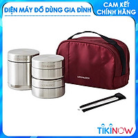 Bộ Hộp Cơm Giữ Nhiệt Lock&Lock LHC8015 (910ml) - Xám Bạc