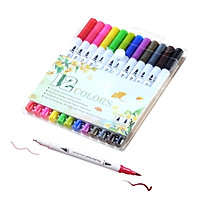 Dual Tips Brush Pens Art Markers Brush and Fine Point Colored Pen for Children Adults Artists Drawing Coloring