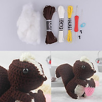 Amigurumi Crochet Kit - DIY Doll Material Package - Cute Squirrel Pattern